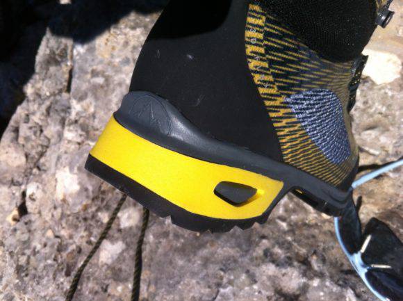 Tallone con ammortizzatore per La Sportiva Trango TRK Gtx, antishock su terreni insidiosi