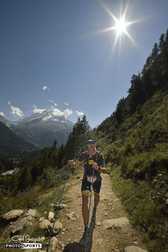 Gediminas Grinius in azione all'UTMB® 2016