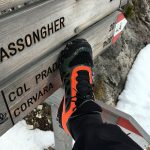SCARPA Atom S durante il test in Val Badia