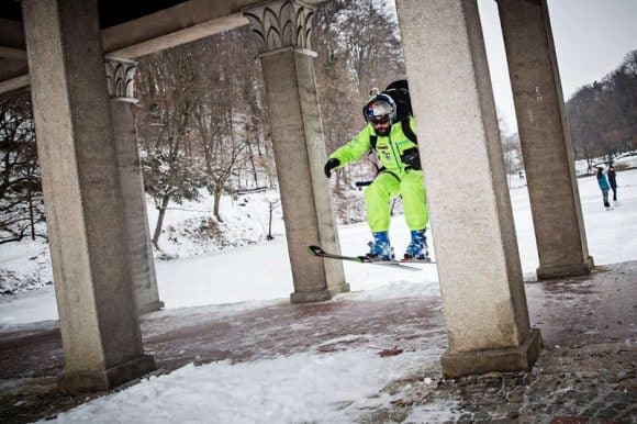Filip Flisar nel centro di Maribor (foto Red Bull)