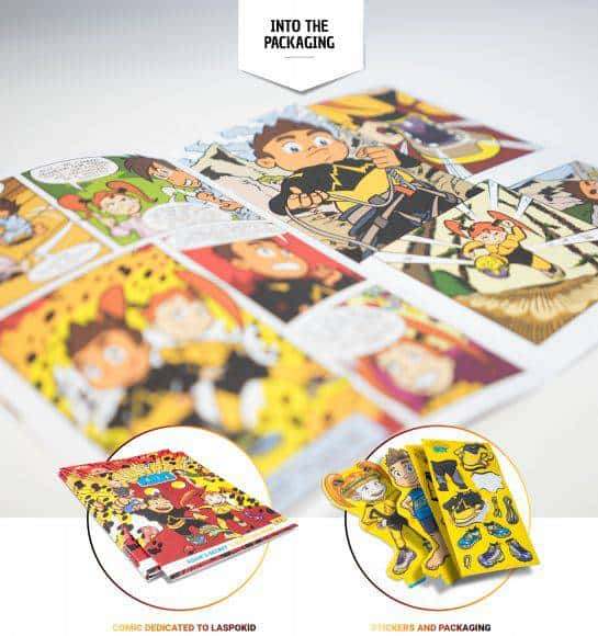 Il packaging della collezione Laspokid