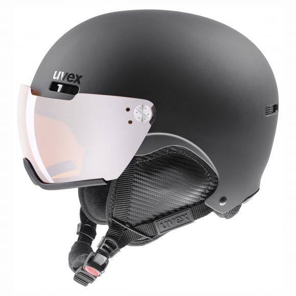 Uvex 500 Visor, casco da sci alpino, versione nera
