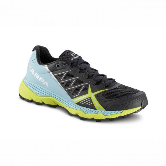 Scarpa Spin RS Women calzatura da trail running colore Black Blue Radiance, vista 3/4