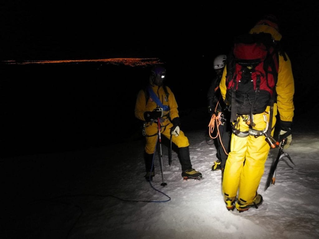Notte sul monte Illimani