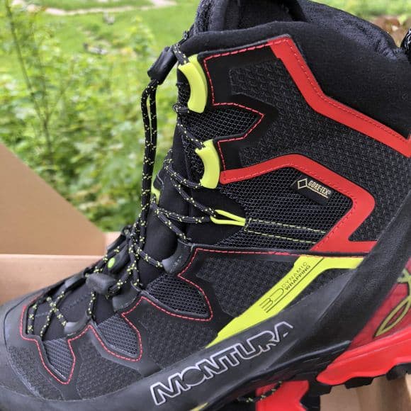 Montura Supervertigo Gtx, sistema di avvolgimento ai malleoli mediante tiranti