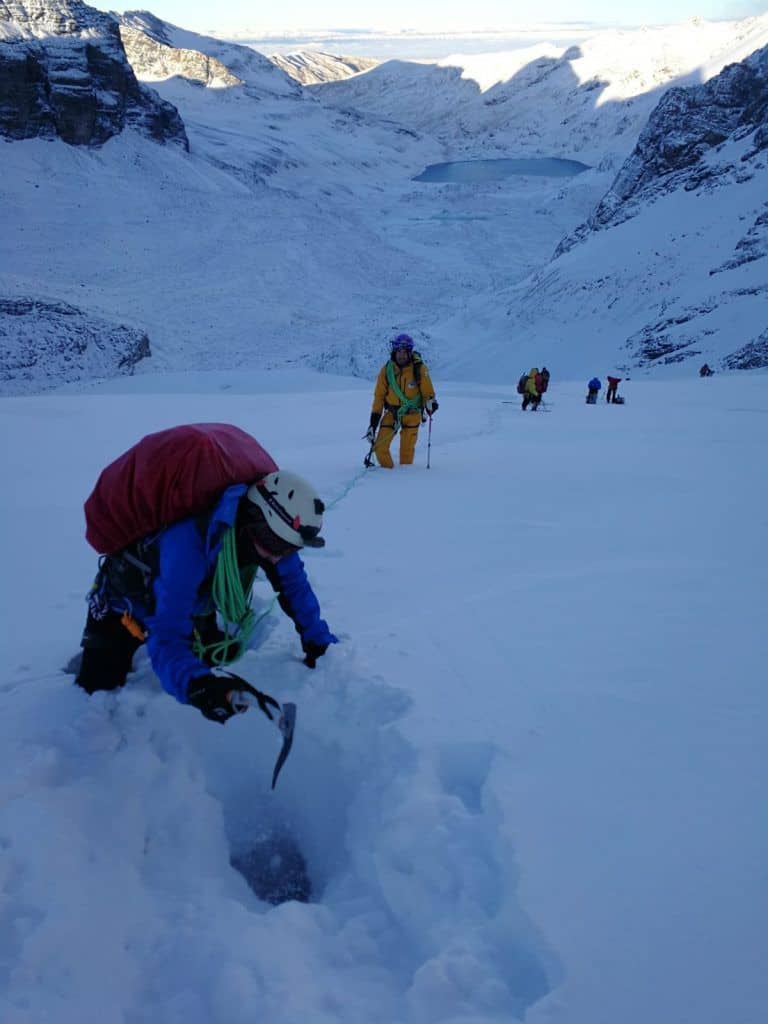 Acclimatamento con tanta neve