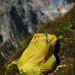 Salewa MTN Trainer 25 con Dolomiti di brenta sullo sfondo