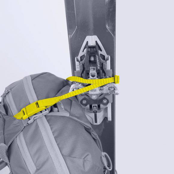 Salewa Winter Train 26, il sistema di aggancio degli sci