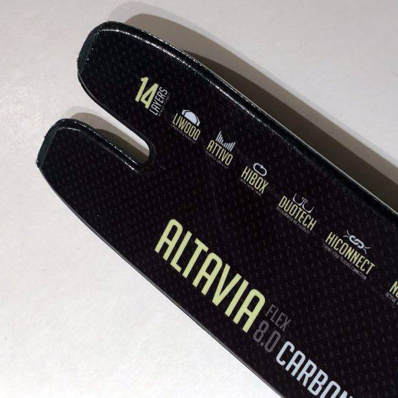 Ski Trab Altavia Carbon, la coda con l'incavo per il fissaggio pelli