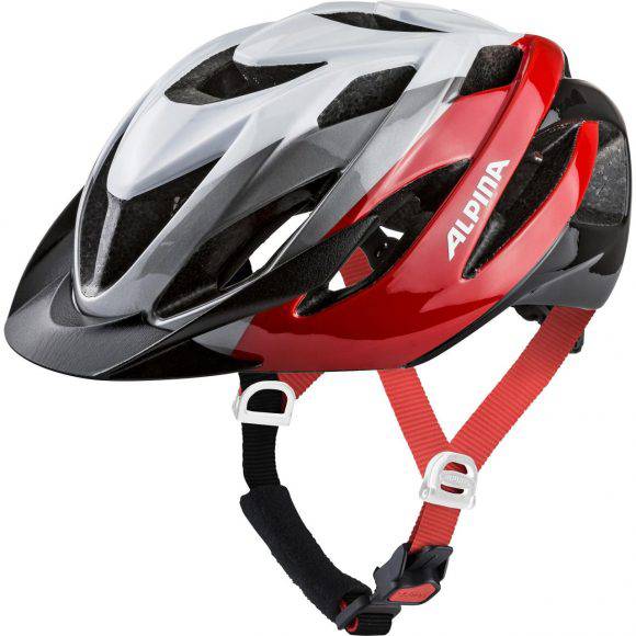 Casco Alpina Lavarda bike, bianco, rosso e nero