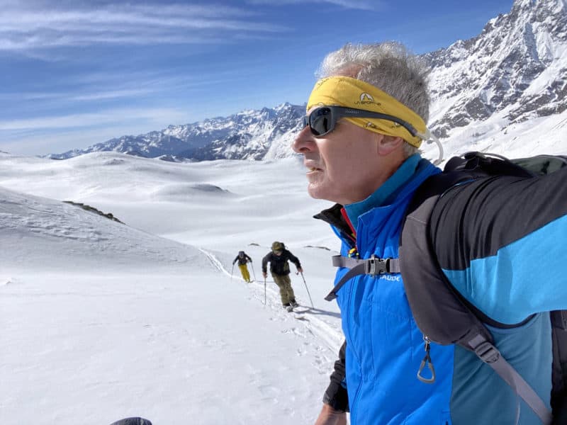 Alfredo Tradati, salita al colle del Furggen a Cervinia, marzo 2021