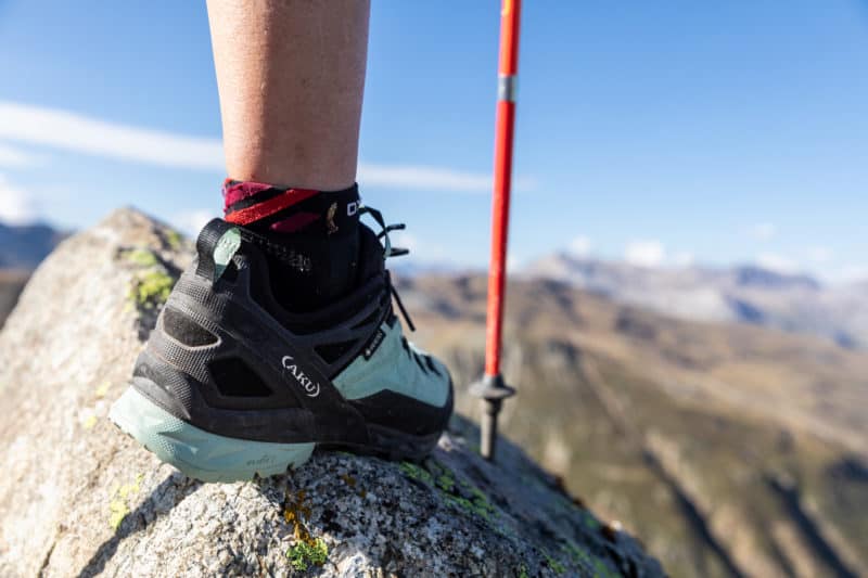 Aku Rock DFS GTX in azione a Livigno durante i nostri test