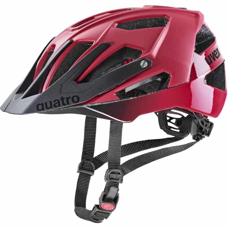 Uvex Quatro CC, casco da mountain bike, in versione rosso e nero