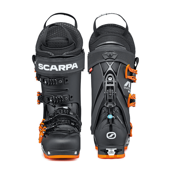 SCARPA 4-QUATTRO SL, la versione flex 120 del modello ibrido pista e sci alpinismo realizzato con Bode Miller (vista frontale)