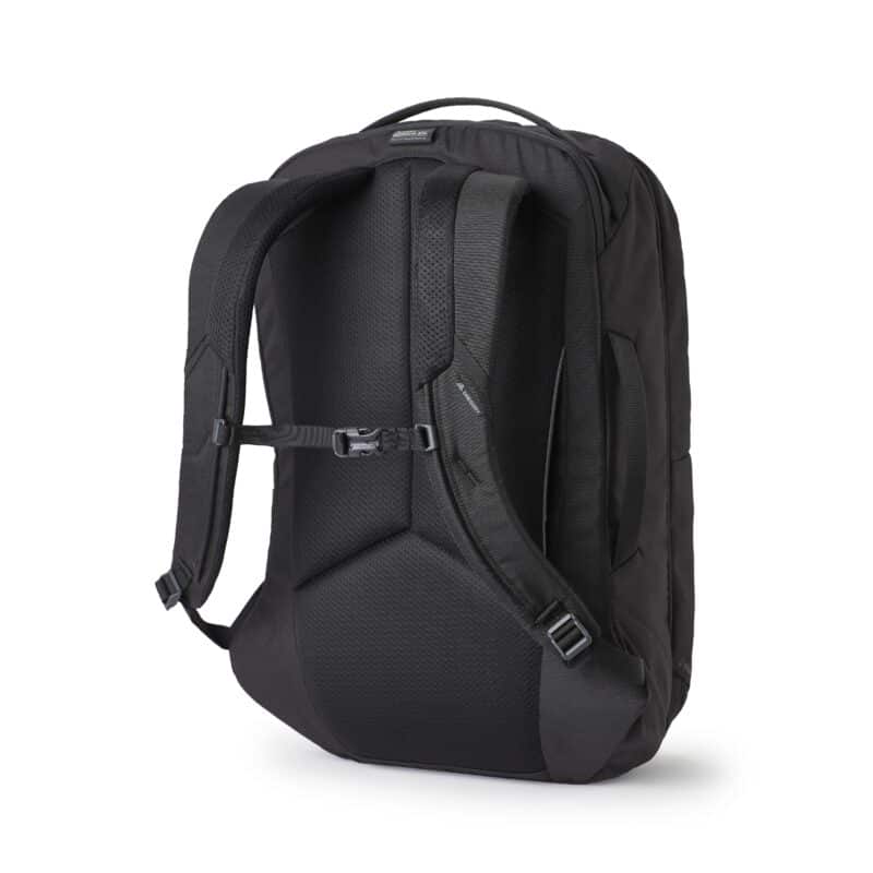 Gregory Border Traveler 30, total black, vista dorsale