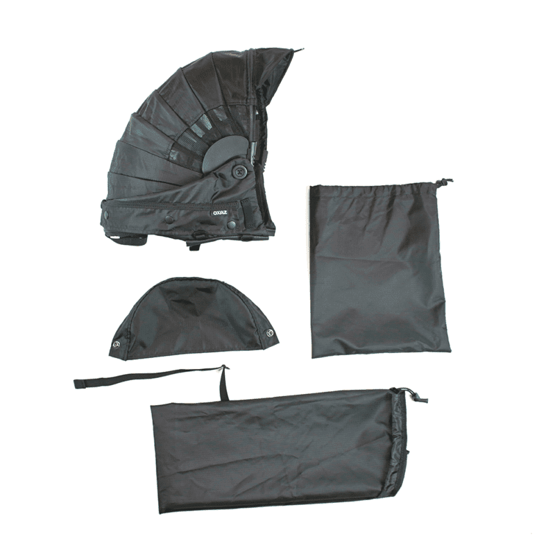 Oxaz Overcap, accessori in colore nero.