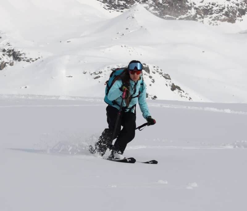 Sophie Pession in azione freeride.