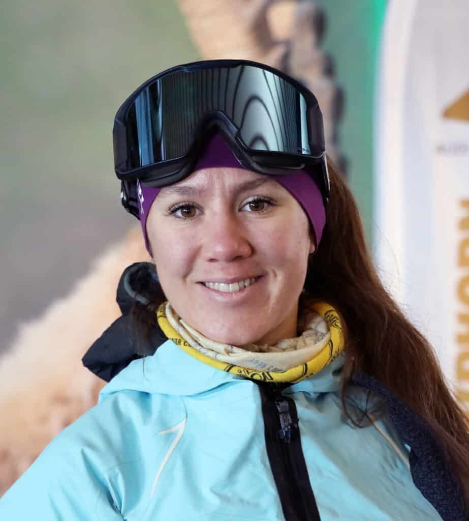 Sophie Pession, maestra di sci a Cervinia.