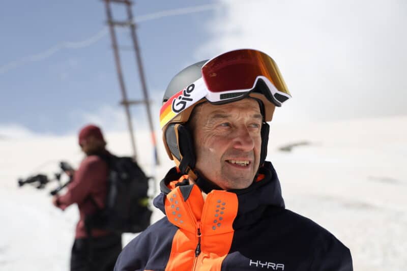 Angelo Galbiati in pista con Giro.