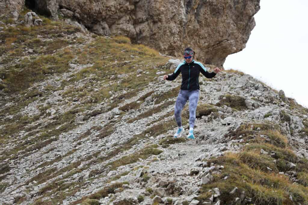 Valentina durante il test di La Sportiva Prodigio.