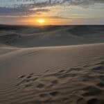 Magico deserto all'imbrunire.