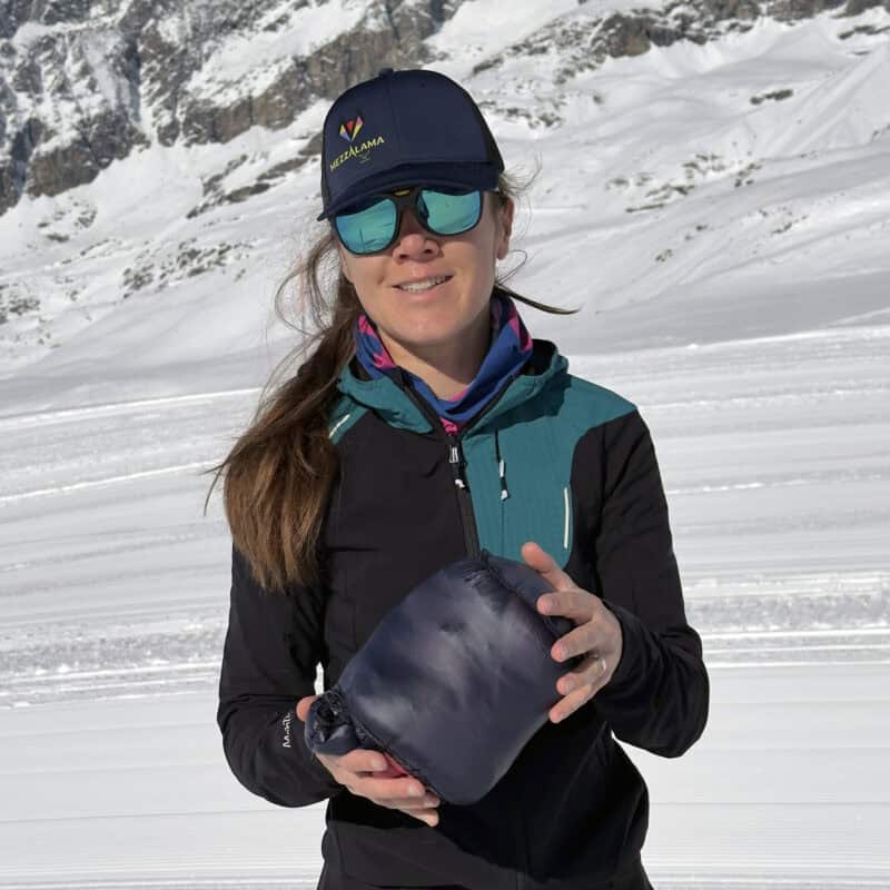 Il sacco di contenimento, pronto per lo zaino.