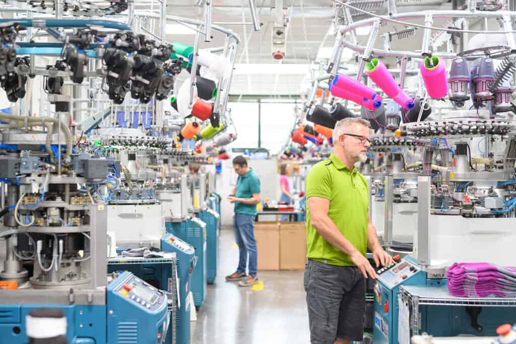 Reparto calze sportive Tecso.