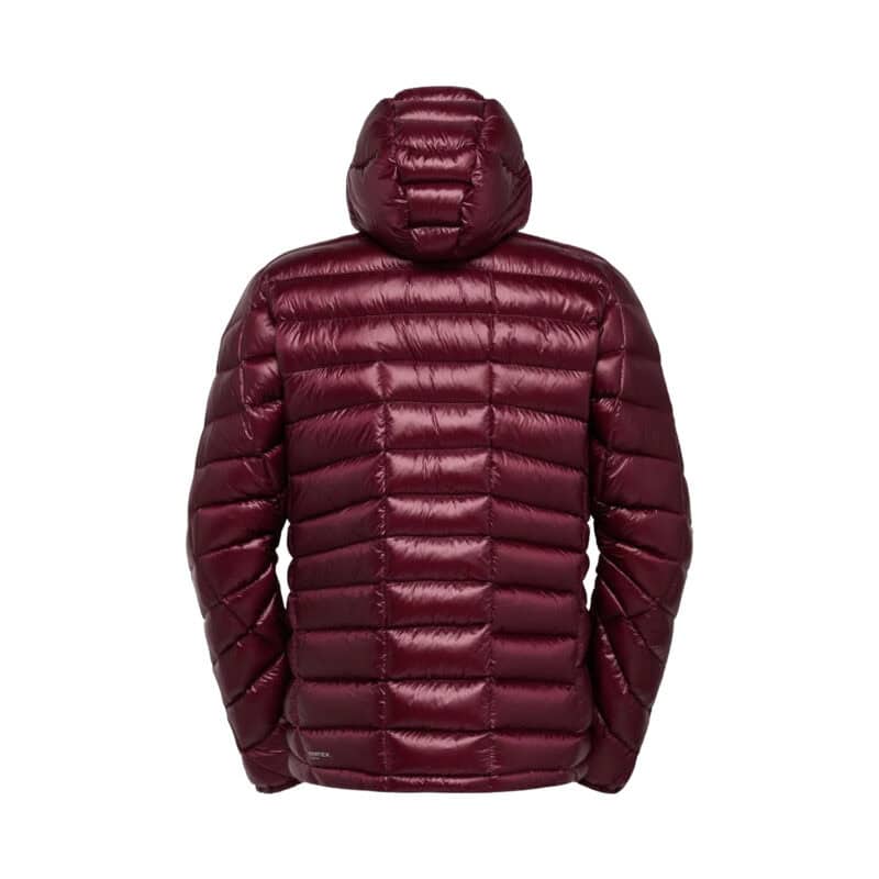 Lumina 200, il dorso del piumino da uomo, colore Redwood.