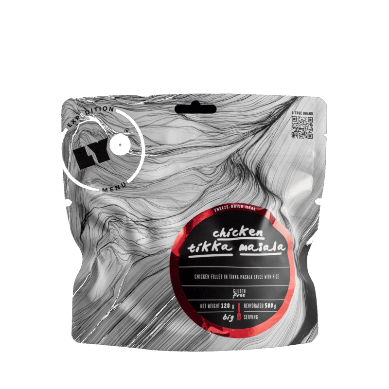 LYOFOOD Chicken Tikka Masala – busta liofilizzata Expedition Menu, fronte